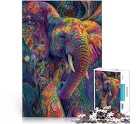 Puzzle per adulti da 1000 pezzi Elefante artistico Fatto di cartone per età pari o superiore a 14 anni Gioco di puzzle Offerti come regali per tutta la famiglia misurare:26x38cm/10.24 x 14.96pollice