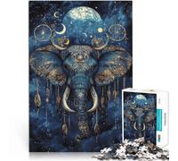 Puzzle per adulti da 1000 pezzi Elefante misterioso Fatto di carta，per età pari o superiore a 14 anni Vacanze a casa: ammazzare il tempo Offerti come regali per tutta la famiglia。misurare：26x38cm