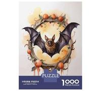 Puzzle Per Adulti Da 1000 Pezzi Elegant Bat in Watercolor Puzzle Per Adolescenti Giochi Divertenti Analisi E Logica Difficile E Sfida 52x38cm/1000pcs