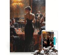 Puzzle per adulti da 1000 pezzi, elegante, perfetto per una cena tra amici, decorazione da parete, attività per la famiglia, compleanno e Natale 50x75cm
