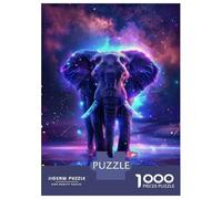 Puzzle Per Adulti Da 1000 Pezzi Elephant Space Animal Puzzle Per Adulti Gioco Pratico Assemblaggio Del Modello Difficile Da Completare 52x38cm/1000pcs