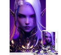 Puzzle per adulti da 1000 pezzi Elfo della notte oscura Gotico Oro Giocattolo educativo Ottimi regali e giocattoli Gioco educativo Adatto per la decorazione della scrivania Dimensioni 50x75cm