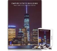 Puzzle per adulti da 1000 pezzi Empire State Building Gioco educativo Regalo di compleanno Regali di Babbo Natale segreto Dimensioni 50x75cm