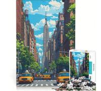 Puzzle per adulti da 1000 pezzi, Empire State New York, gioco rilassante, difficile, con Babbo Natale 38x52cm
