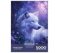 Puzzle Per Adulti Da 1000 Pezzi Enchanted Wolf in Bloom Puzzle Giochi Rilassanti Taglio Di Precisione Interazione Genitore-figlio 70x50cm/1000pcs