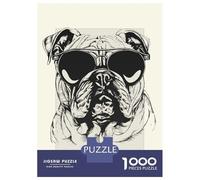 Puzzle Per Adulti Da 1000 Pezzi English Bulldog Sketch Puzzle Per Adulti Gioco Rompicapo Per Divertimento in Famiglia Regalo Antistress 38x26cm/1000pcs