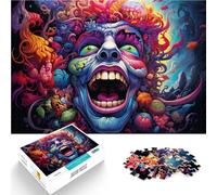 Puzzle per adulti da 1000 pezzi, enorme testa di mostro, gioco educativo, giocattolo sfida, adatto per la decorazione dell'ufficio, 19,7 "x 29,5", adolescenti da 14 anni e oltre