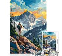 Puzzle per adulti da 1000 pezzi escursionista in montagna in estate giocattoli antistress regali di Babbo Natale segreto giochi educativi aiuta a esercitare il cervello dimensioni 38x52cm