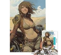Puzzle per adulti da 1000 pezzi: Esploratore sorridente in un deserto post-apocalittico Puzzle da 1000 pezzi per la decorazione della casa giocattolo impegnativo regalo per amici e familiari (50x75cm)