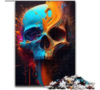 Puzzle per adulti da 1000 pezzi, esplosione di teschio in legno, attività divertente per la casa 50x75cm, attività divertente per la famiglia, sfida mentale, regalo perfetto per adolescenti