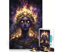Puzzle per adulti da 1000 pezzi,Essere celeste con corona infuocata,bordi sottili,gioco creativo,divertente e rilassante,regalo di compleanno (50x75cm)