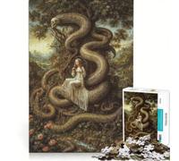 Puzzle per adulti da 1000 pezzi Eva e il Serpente, gioco divertente, rilassante e stimolante per la mente, ideale come elemento della lista dei desideri con Babbo Natale 50x75cm