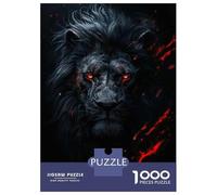 Puzzle Per Adulti Da 1000 Pezzi Evil Black Lion King Puzzle Per Adulti Gioco Pratico Decorazione Da Parete Per Compleanno, Natale 52x38cm/1000pcs