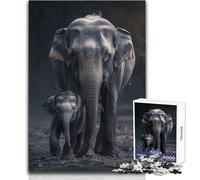 Puzzle per adulti da 1000 pezzi, famiglia di animali, bellissimo design, analisi del gioco e logica, regali di Babbo Natale segreto, dimensioni 38x52cm