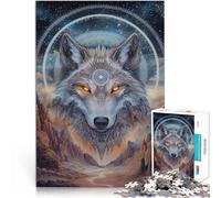 Puzzle per adulti da 1000 pezzi Fantasia del lupo Fatto di carta,per età 14+ Giochi divertenti Giochi Giocattoli Regalo。misurare:26x38cm/10.24 x 14.96pollice