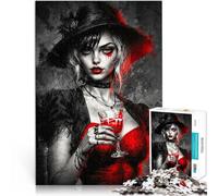 Puzzle per adulti da 1000 pezzi “Fantasma femmina” Fatto di legno，Adatto a partire dai 14 anni Vacanza a casa: uccidere il tempo Regali di Natale per le donne。misurare：50x75cm/19.68x29.52pollice