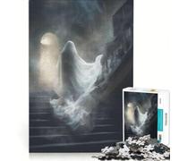 Puzzle per adulti da 1000 pezzi Fantasma in un sudario bianco, gioco rilassante, allena la mente e la manualità, compleanni e altre occasioni 38x26cm