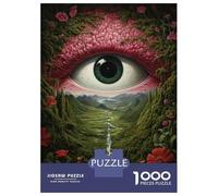 Puzzle Per Adulti Da 1000 Pezzi Fantasy Artwork with Eye And Flowers Puzzle Per Adulti Giochi Rilassanti Regali Per Donne È Ideale Come Regalo 38x26cm/1000pcs