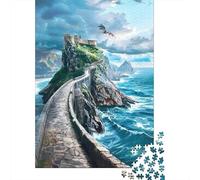 Puzzle Per Adulti Da 1000 Pezzi Fantasy Castle on The Cliff Puzzle Giochi Rilassanti Sfida Difficile Riduzione Dello Stress Regali 70x50cm/1000pcs