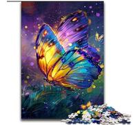 Puzzle per adulti da 1000 pezzi, farfalla colorata e bellissima, in legno, perfetto come decorazione fai da te o regalo di compleanno, 50x75cm, gioco interattivo per famiglie
