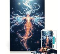 Puzzle per adulti da 1000 pezzi,fata celeste,perfetto per un gioco di abilità mentale,ideale per momenti di relax o compleanni (50x75cm)