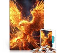 Puzzle per adulti da 1000 pezzi “fenice ardente” Fatto di legno，per età pari o superiore a 14 anni Gioco educativo per famiglie Giochi Giocattoli Regalo。misurare：50x75cm/19.68x29.52pollice