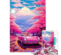 Puzzle per adulti da 1000 pezzi Ferrari rosa Sakura Puzzle per adulti gioco pratico che migliora la memoria compleanno e Natale (dimensioni 38x52cm)