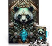 Puzzle per adulti da 1000 pezzi Fiaba del panda Fatto di legno per età 14+ per la decorazione della casa Idee regalo misurare：50x75cm
