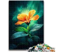 Puzzle per adulti da 1000 pezzi, fiore arancione in crescita, antistress, sfida difficile, migliora l'amore tra coppie, 50x75cm