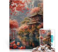 Puzzle per adulti da 1000 pezzi fiore di ciliegio giapponese Fatto di carta,Adatto a persone dai 14 anni in su Giocattolo educativo per l'apprendimento Regali di giochi impegnativi。misurare:38x52cm