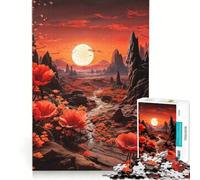 Puzzle per adulti da 1000 pezzi "Fiori nel deserto", gioco pratico, difficile e stimolante, ideale come regalo per tutta la famiglia 38x26cm