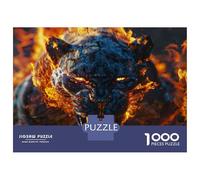 Puzzle Per Adulti Da 1000 Pezzi Flaming Black Panther Wall Art Puzzle Per Adulti Gioco Pratico Difficile Difficile Regali Unici Per Compleanno E Natale 70x50cm/1000pcs