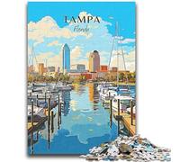 Puzzle per adulti da 1000 pezzi, Florida Tampa Travel, gioco stimolante e gioco educativo per famiglie, per compleanni e Natale, 1000 pezzi (50x75cm)
