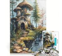 Puzzle per adulti da 1000 pezzi Forest House Magic, giocattolo antistress, da assemblare, compleanno e Natale 38x52cm