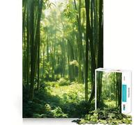 Puzzle per adulti da 1000 pezzi,foresta di bambù,luce solare,incastro perfetto,arte,gioco mentale,regalo,gioco lento,regalo di Natale (50x75cm)