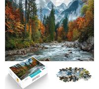 Puzzle per adulti da 1000 pezzi “Foresta in autunno Natura” Fatto di carta,Adatto a persone dai 14 anni in su Allena il tuo cervello e le tue mani Donazione di opere d'arte。misurare:26x38cm