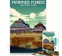 Puzzle per adulti da 1000 pezzi,Foresta Pietrificata,Parco Nazionale,Taglio Liscio,Arte,Gioco Creativo per la Mente,Tempo Libero,Divertimento,Regalo di Natale Rilassante (50x75cm)