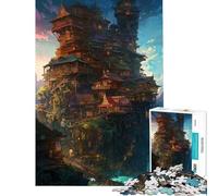 Puzzle per adulti da 1000 pezzi fortezza fantasy stimola la mente ideale come regalo di compleanno o per la decorazione della casa adatto a persone dai 14 anni in su (38x52cm)