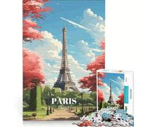 Puzzle per adulti da 1000 pezzi, Francia, Parigi, Torre Eiffel, gioco educativo, decorazione per la casa, per rafforzare l'amore tra le coppie 38x26cm