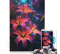 Puzzle per adulti da 1000 pezzi Fresia sotto la pioggia gioco educativo difficile compleanno e Natale 38x26cm