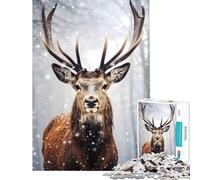 Puzzle per adulti da 1000 pezzi Frozen Majesty Gioco educativo Giocattolo intellettuale Ottimo regalo per gli amanti dei giochi Sfida impegnativa (Dimensioni 38x52cm)