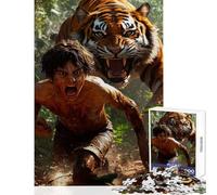 Puzzle per adulti da 1000 pezzi fuga dalla giungla gioco rompicapo divertente e spiritoso decorazione da parete attività divertenti per la casa (38x26cm)