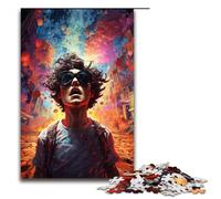 Puzzle per adulti da 1000 pezzi Fuggi dalla psichedelia colorata della città Modelli da assemblare Aiuta il cervello a esercitare Giocattoli avvincenti per coltivare la pazienza 75x50 cm