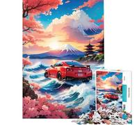 Puzzle per adulti da 1000 pezzi Fuji Nissan GTR Gioco rompicapo Giocattolo avvincente per coltivare la pazienza Ottimo regalo e giocattolo regalo di compleanno (Dimensioni 38x52cm)
