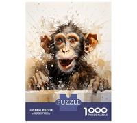 Puzzle Per Adulti Da 1000 Pezzi Funny Monkey in The Bath Puzzle Per Adulti Giochi Rilassanti Migliora La Memoria Regali Unici Per Compleanno E Natale 38x26cm/1000pcs