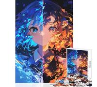 Puzzle per adulti da 1000 pezzi Fuoco contro Ghiaccio Giocattoli antistress Regalo per compleanni Gioco impossibile Rafforza l'amore tra coppie Dimensioni 38x52cm