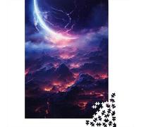 Puzzle Per Adulti Da 1000 Pezzi Galactic Landscape with Lightning Planet Puzzle Per Adulti Giocattoli Antistress Un'opera D'arte Attività Divertenti A Casa 70x50cm/1000pcs