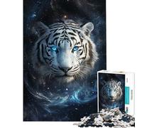 Puzzle per adulti da 1000 pezzi Galactic Tiger Gaze puzzle per ragazzi attività divertenti per passare il tempo a casa durante le vacanze gioco di sfida unico 38x52cm