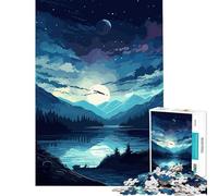 Puzzle per adulti da 1000 pezzi galassia notte foresta gioco rompicapo giocattolo intellettuale ottimo regalo per chi ama giocare e migliorare la memoria (dimensioni 38x52cm)