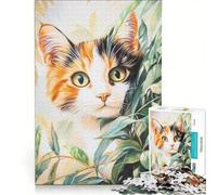 Puzzle per adulti da 1000 pezzi "Gatti così curiosi", gioco divertente, rilassante e stimolante per la mente, per rafforzare l'amore di coppia 50x75cm